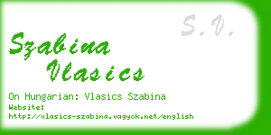 szabina vlasics business card